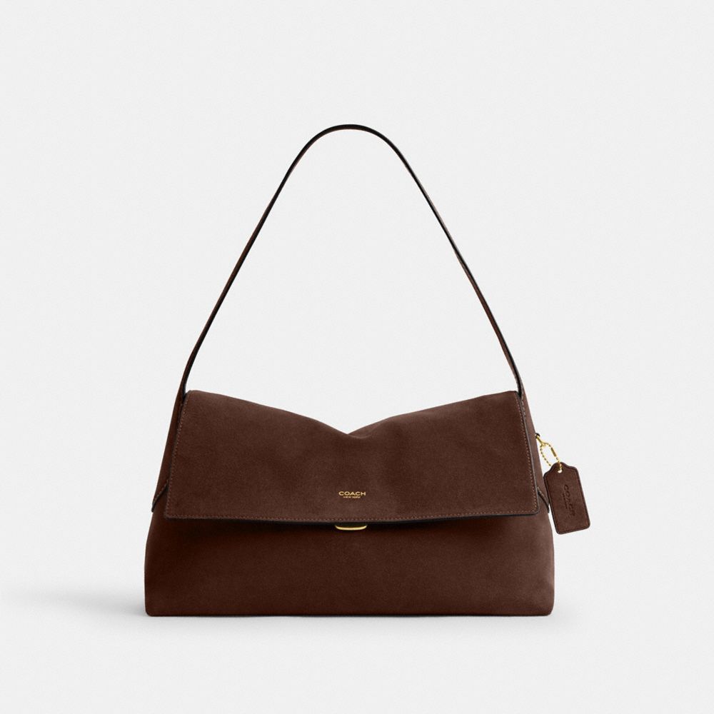 Coach Chelsea Shoulder Bag 36 Brass Dark Chocolate