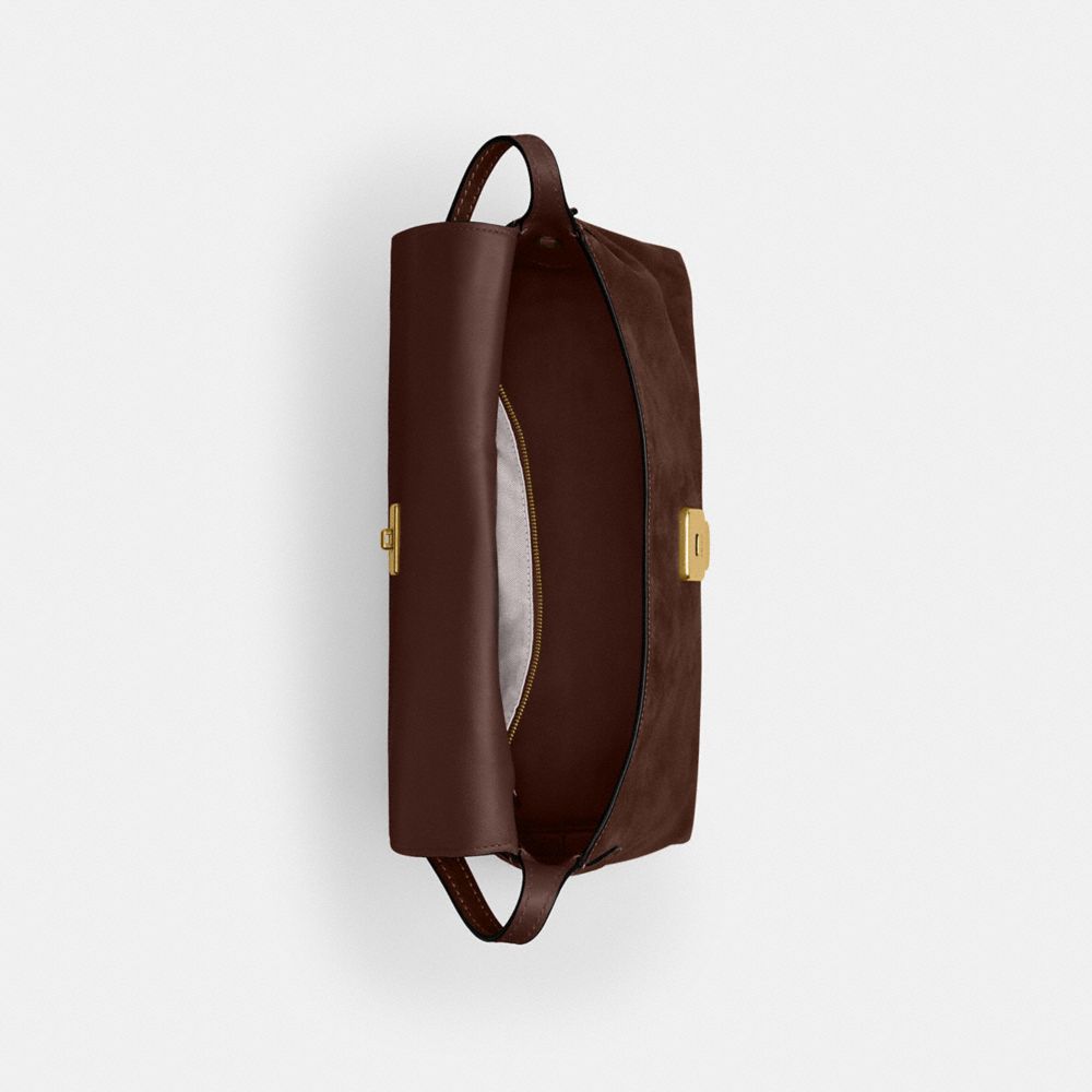 Coach Chelsea Shoulder Bag 36 Brass Dark Chocolate