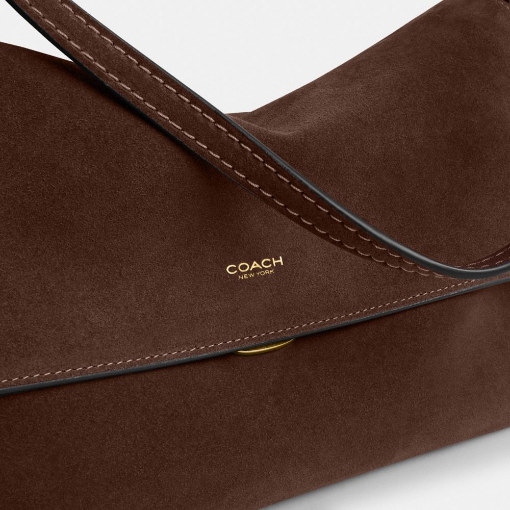 Coach Chelsea Shoulder Bag 36 Brass Dark Chocolate