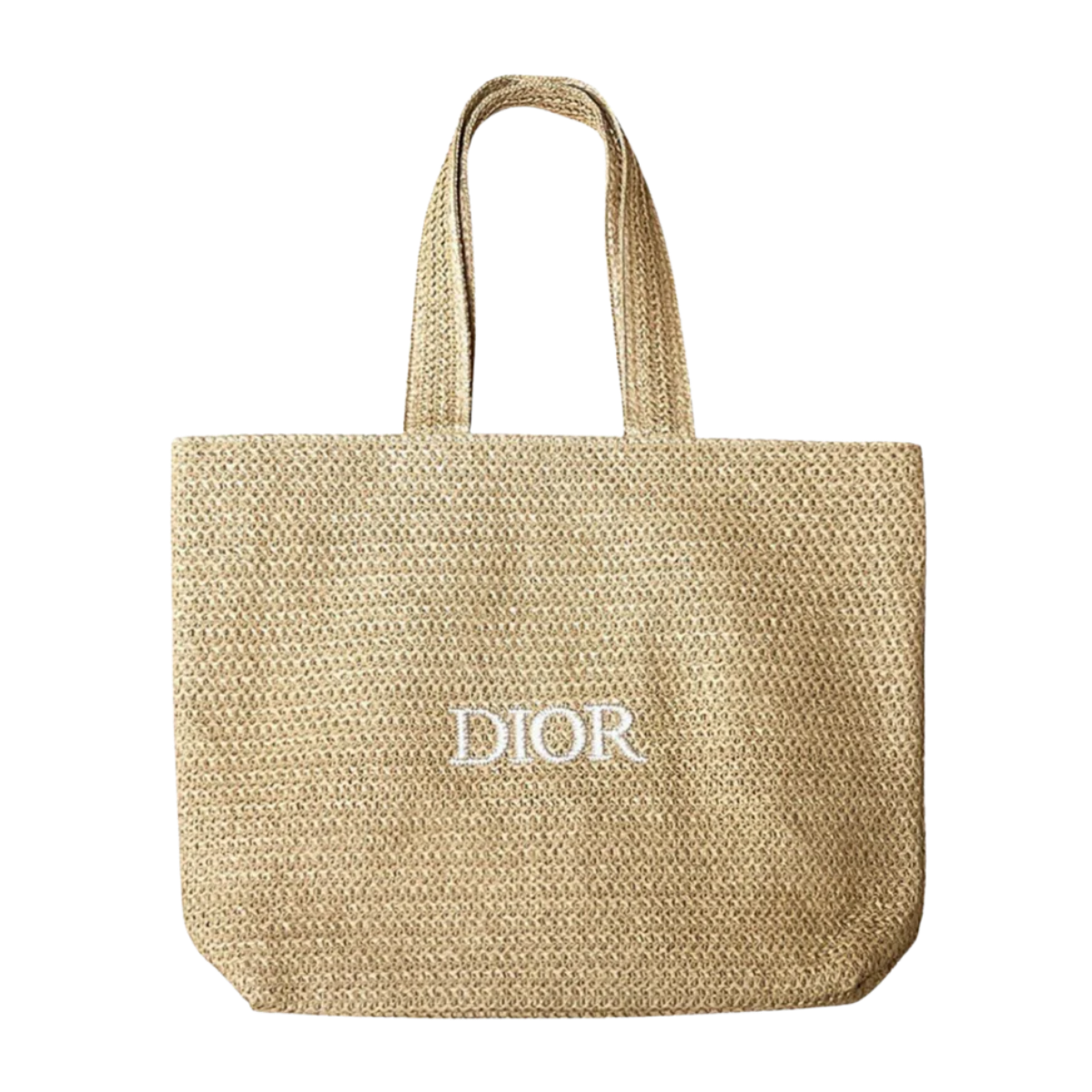 Dior Beauty Raffia Tote Bag Beige