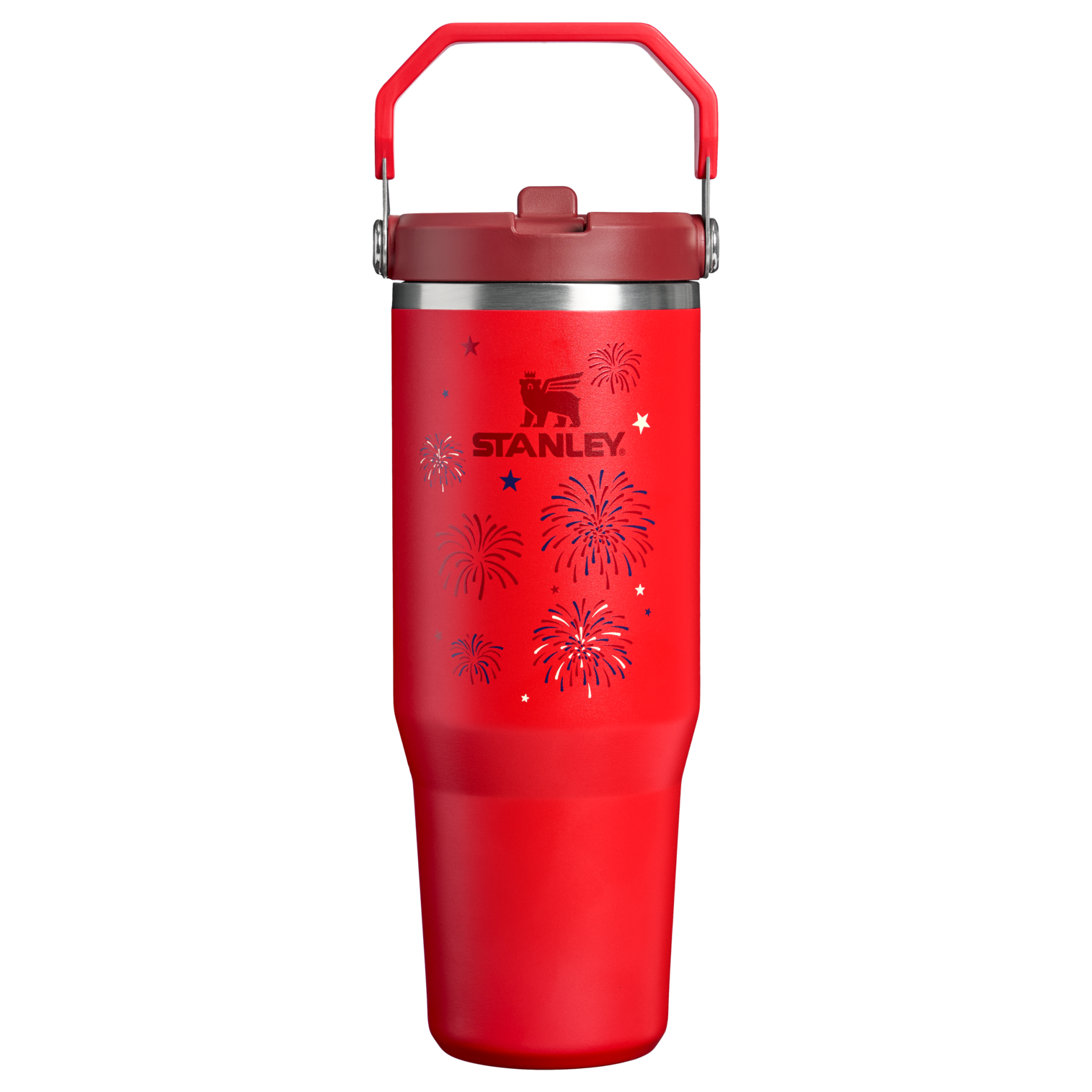 Stanley The IceFlow Flip Straw Tumbler | 30 OZ Chili Red Fireworks