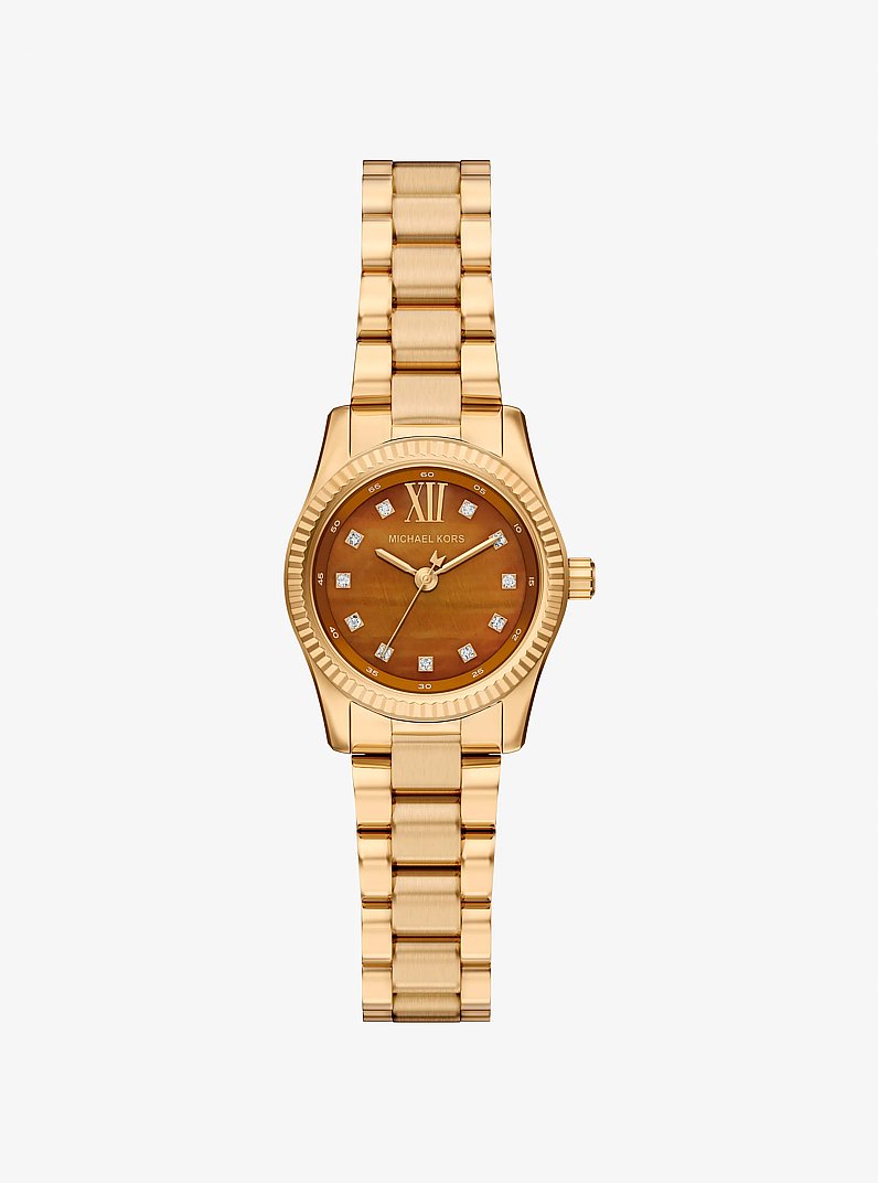 Michael Kors Petite Lexington Pav Gold-Tone Watch
