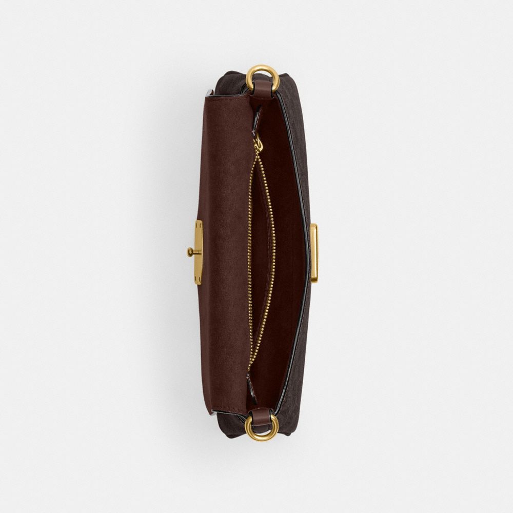 Coach Jet Shoulder Bag In Signature Canvas Brass Maple