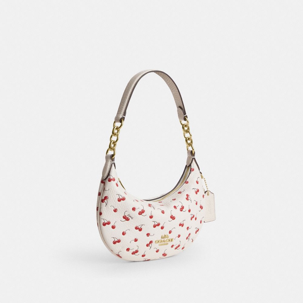 Coach Mini Payton Bag With Cherry Print Gold Chalk Multi