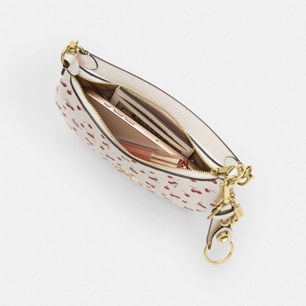 Coach Mini Payton Bag With Cherry Print Gold Chalk Multi