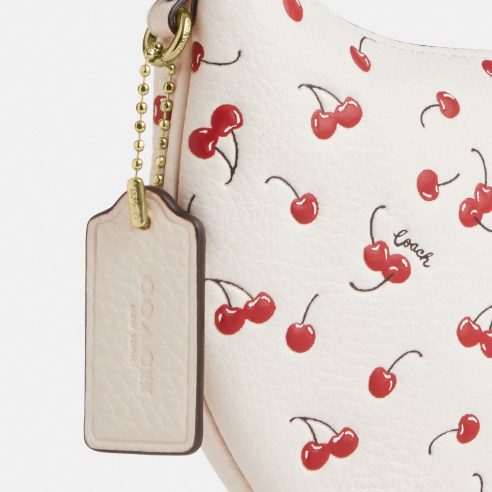 Coach Mini Payton Bag With Cherry Print Gold Chalk Multi
