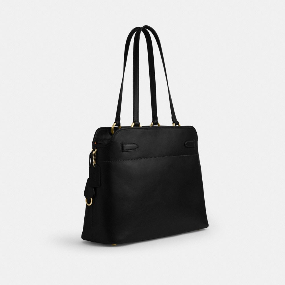 Coach Easton Tote Bag Gold Black