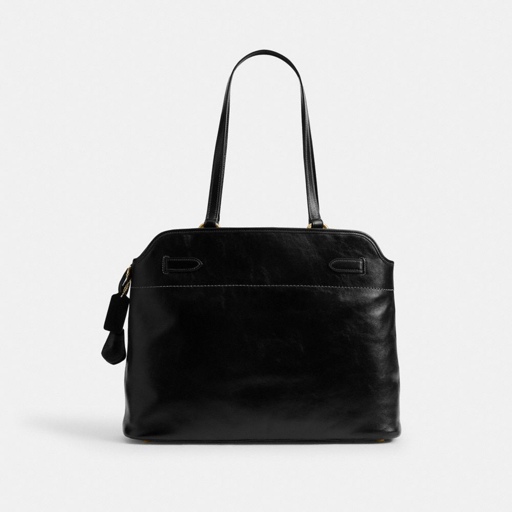 Coach Easton Tote Bag Gold Black