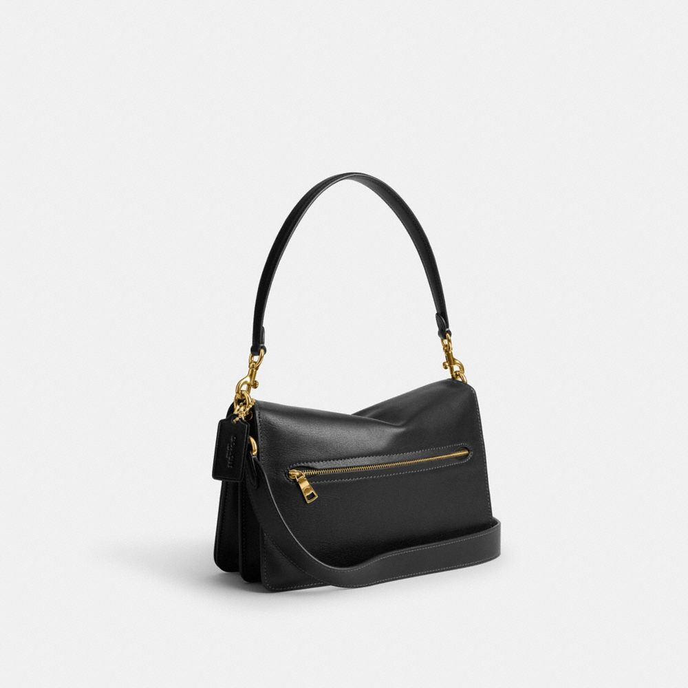 Coach Chain Tabby Shoulder Bag Brass Black