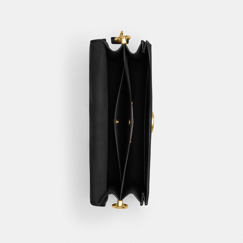 Coach Chain Tabby Shoulder Bag Brass Black