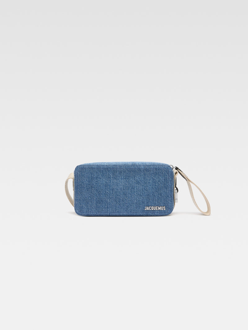 Jacquemus The Horizontal Cuerda Denim Cross-Body Bag Blue