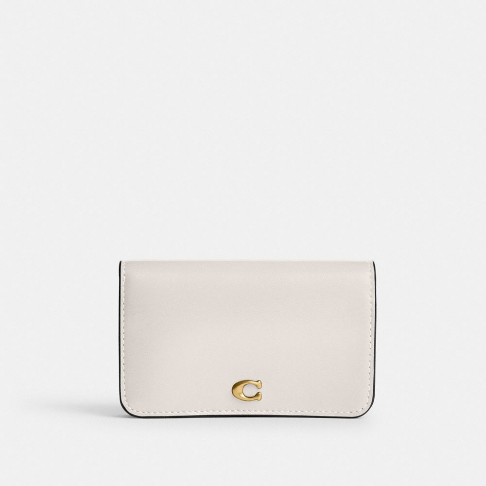 Coach Essential Slim Card Case Brass Chalk