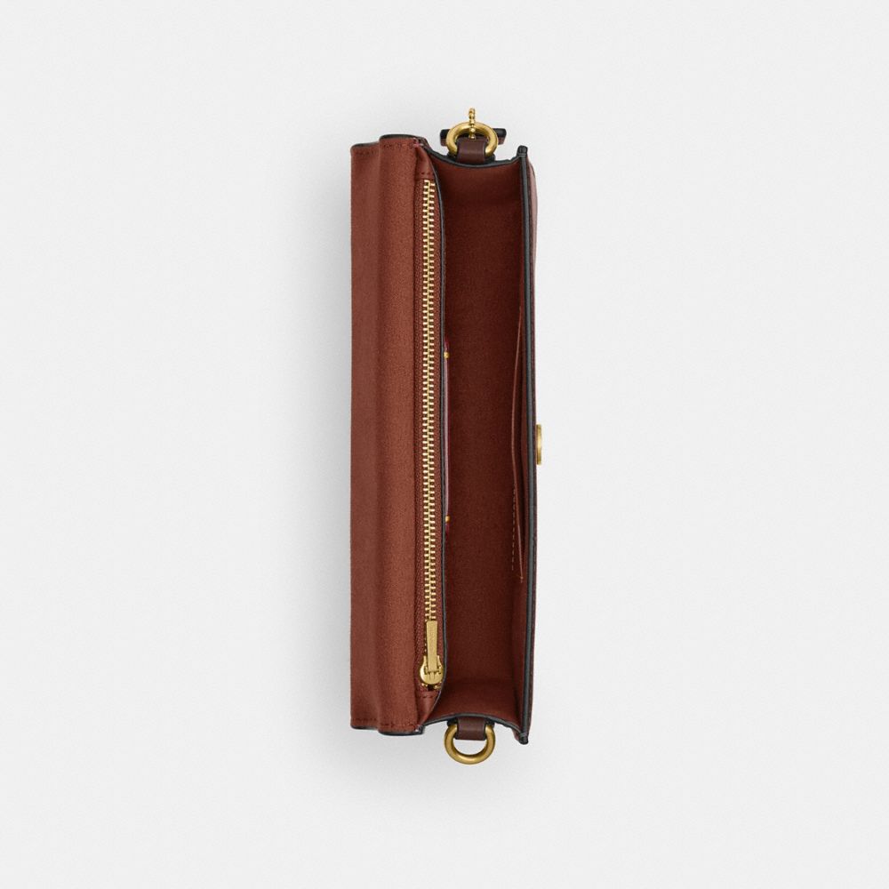 Coach New York Elora Top Handle Crossbody Bag Brass Maple