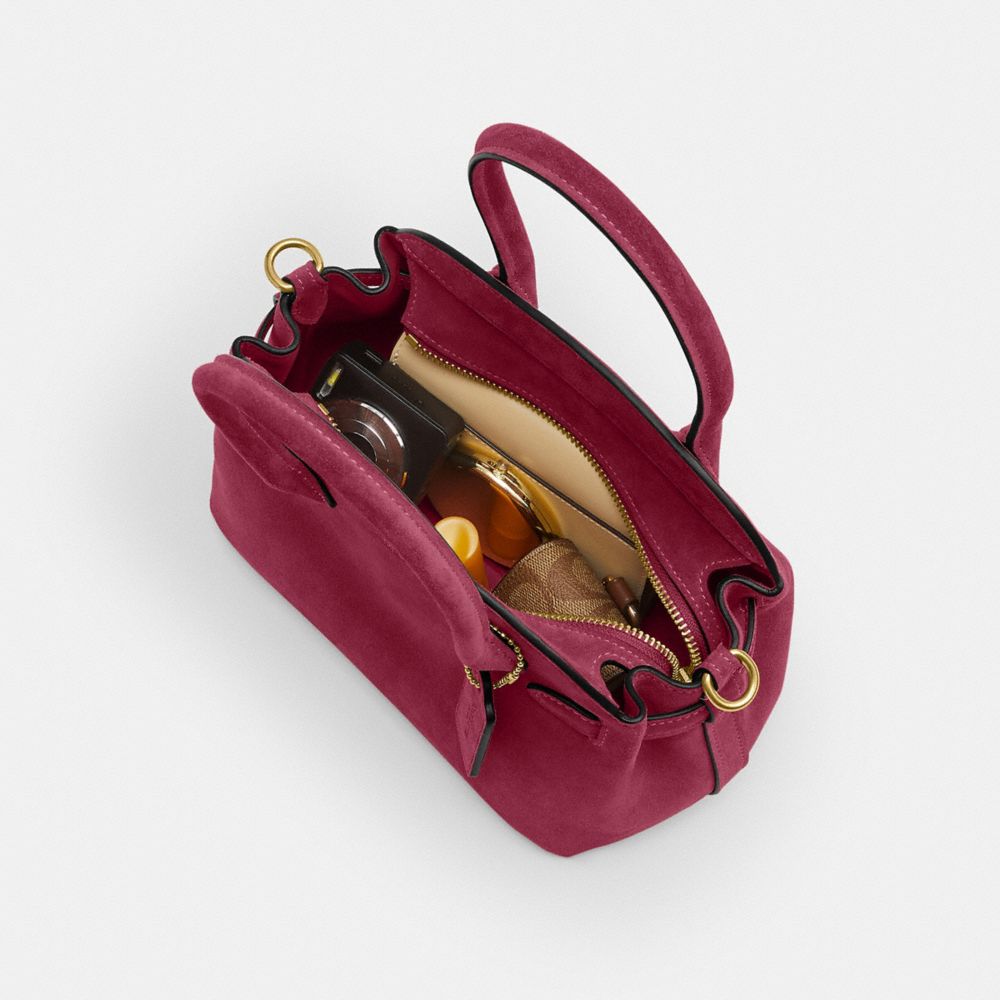 Coach Soft Empire Carryall Bag 21 Brass Dark Fuchsia