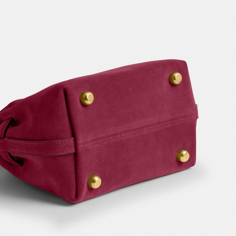 Coach Soft Empire Carryall Bag 21 Brass Dark Fuchsia