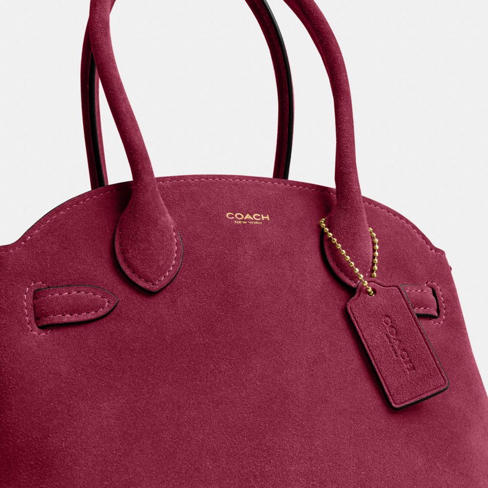 Coach Soft Empire Carryall Bag 21 Brass Dark Fuchsia