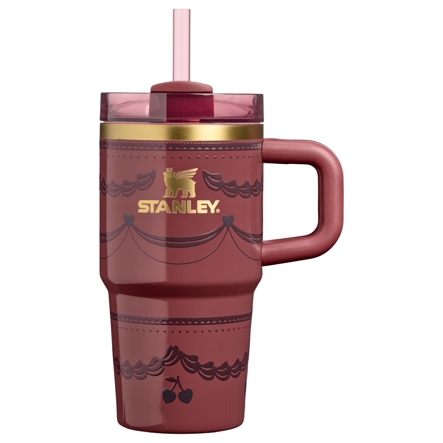 Stanley The Valentines Day Quencher H2.0 FlowState Tumbler | 20 OZ Red Velvet Cake
