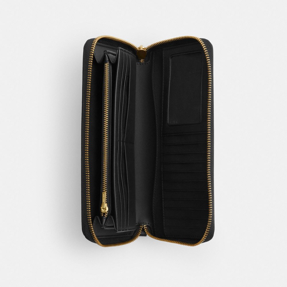 Coach Essential Continental Wallet Brass Black