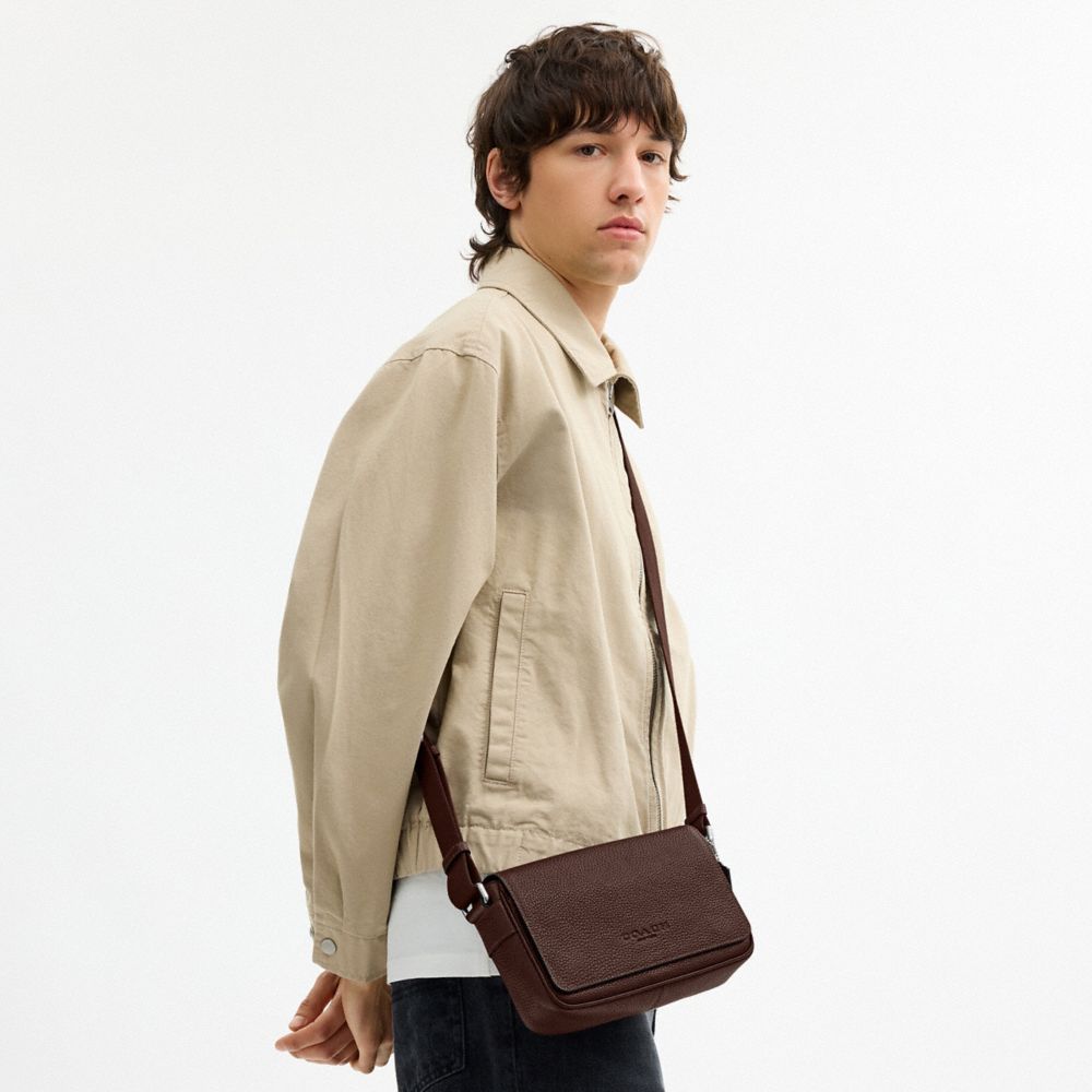 Coach Jack Small Flap Crossbody Bag Silver Maple