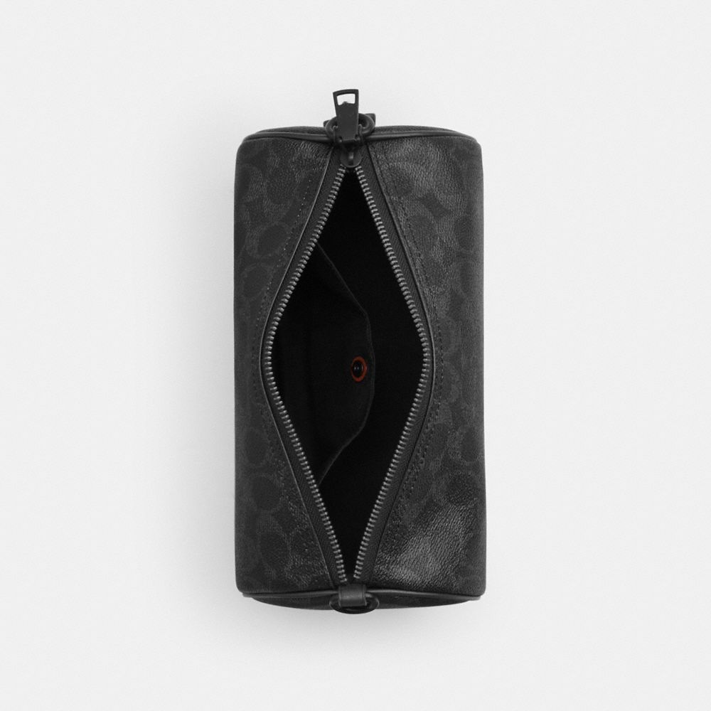 Coach Andre Barrel Bag 24 In Signature Canvas Matte Black Black Signature