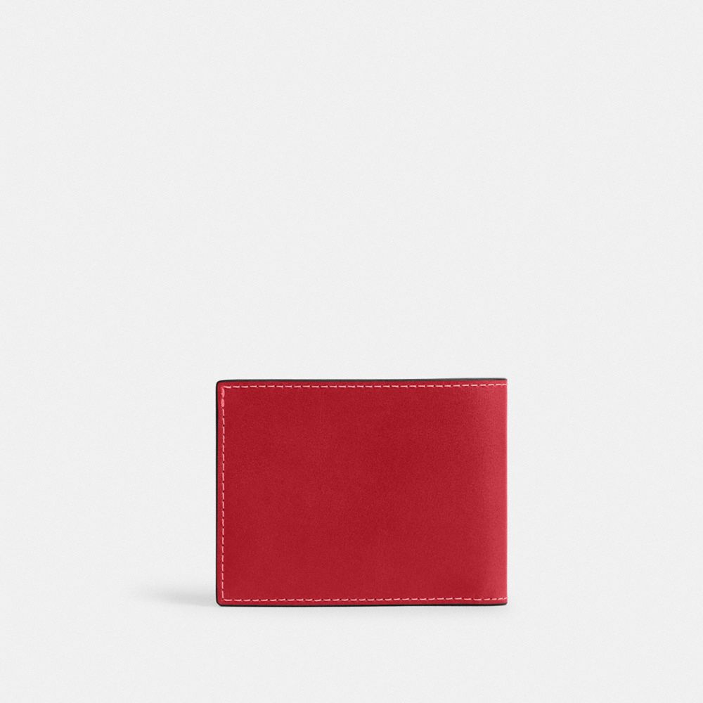 Coach Slim Billfold Wallet Scarlett