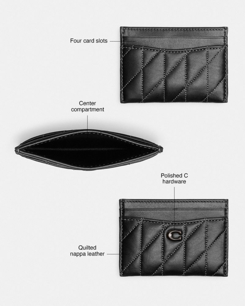 Coach Essential Card Case Brass Black
