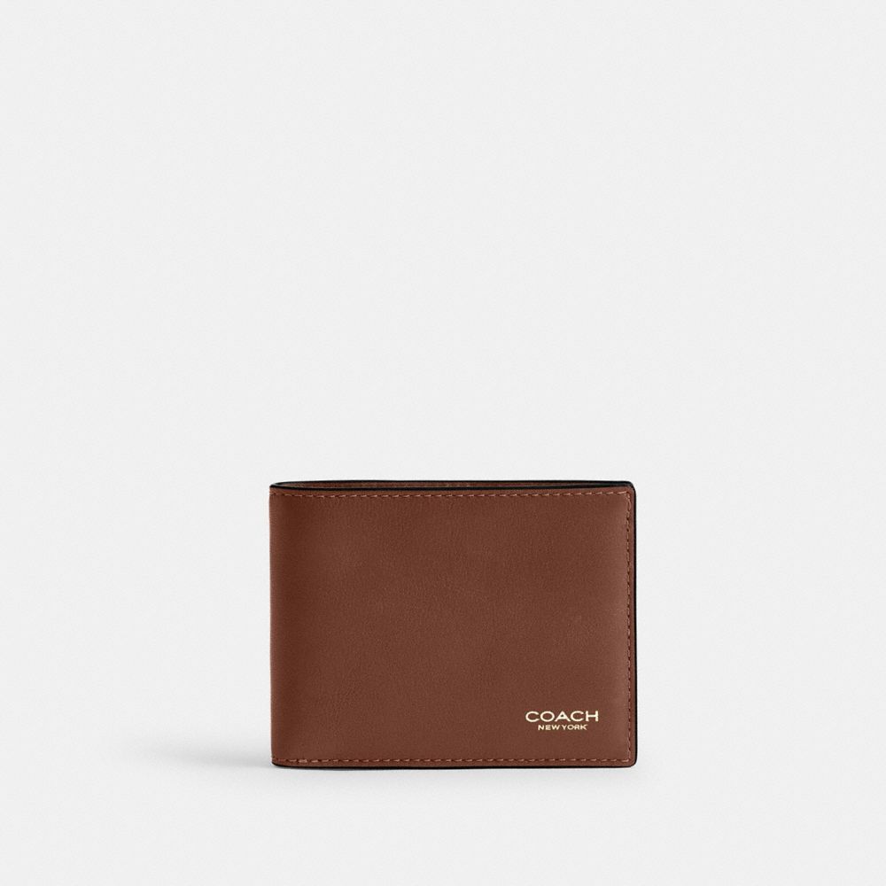 Coach Slim Billfold Wallet Redwood