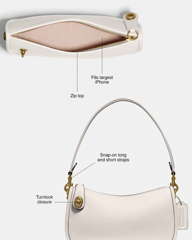 Coach Swinger Bag Brass Chalk