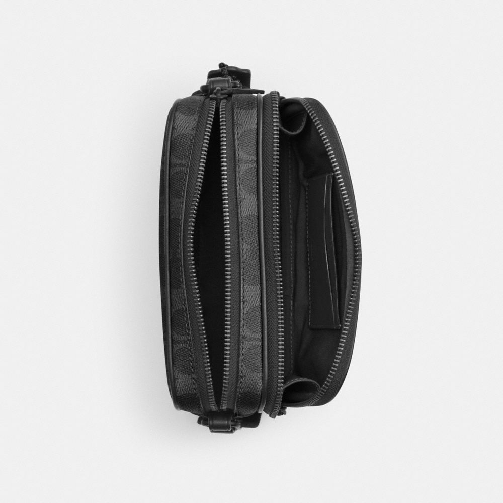 Coach Colton Crossbody Bag 19 In Signature Canvas Matte Black Black Signature