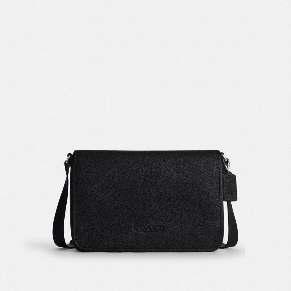Coach Colby Messenger Bag 32 Silver Black