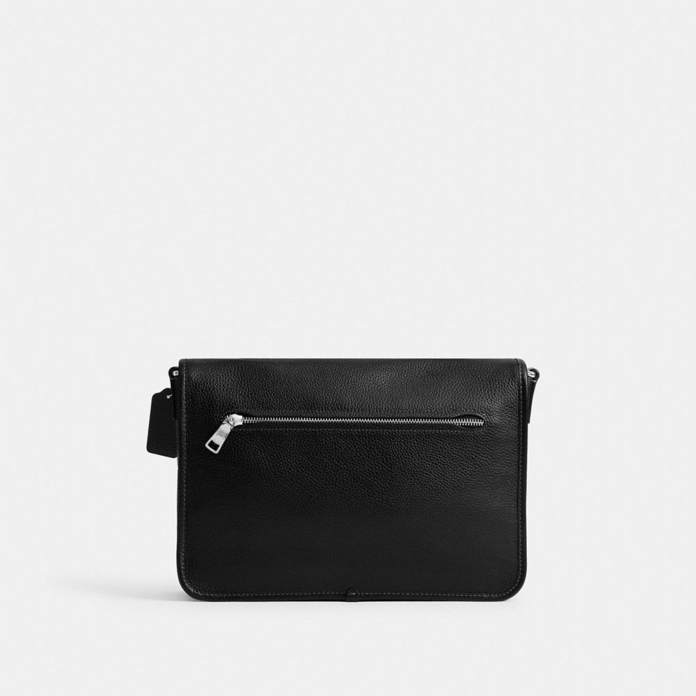 Coach Colby Messenger Bag 32 Silver Black