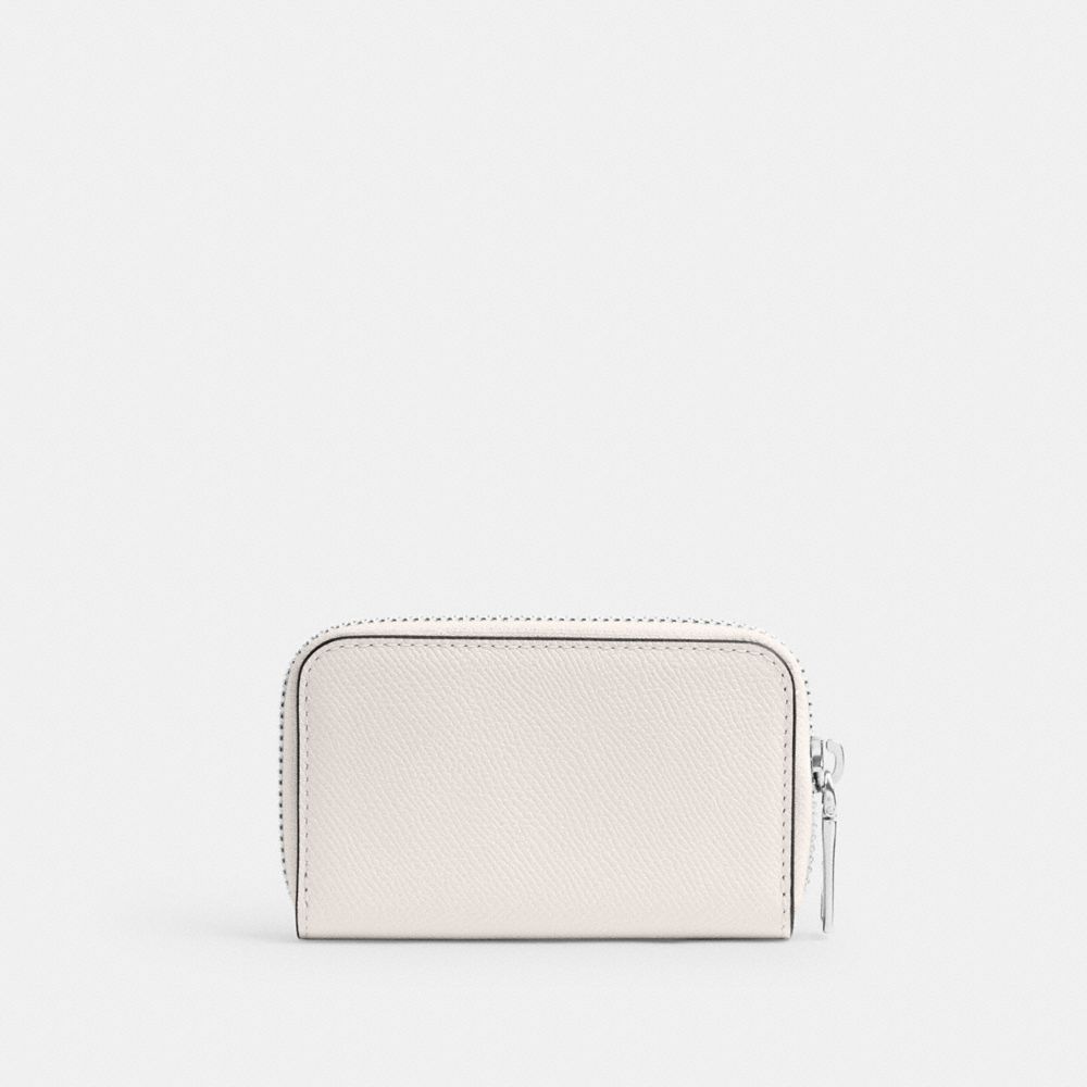 Coach Small Zip Around Card Case Chalk