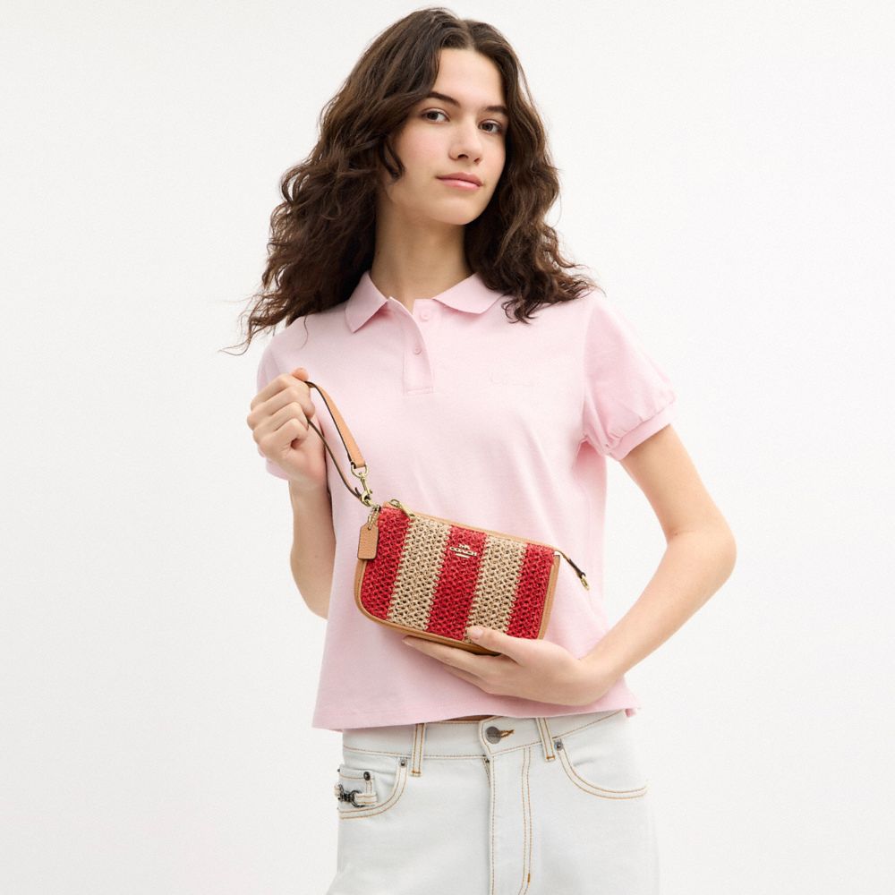 Coach Nolita 19 Gold Red Tan