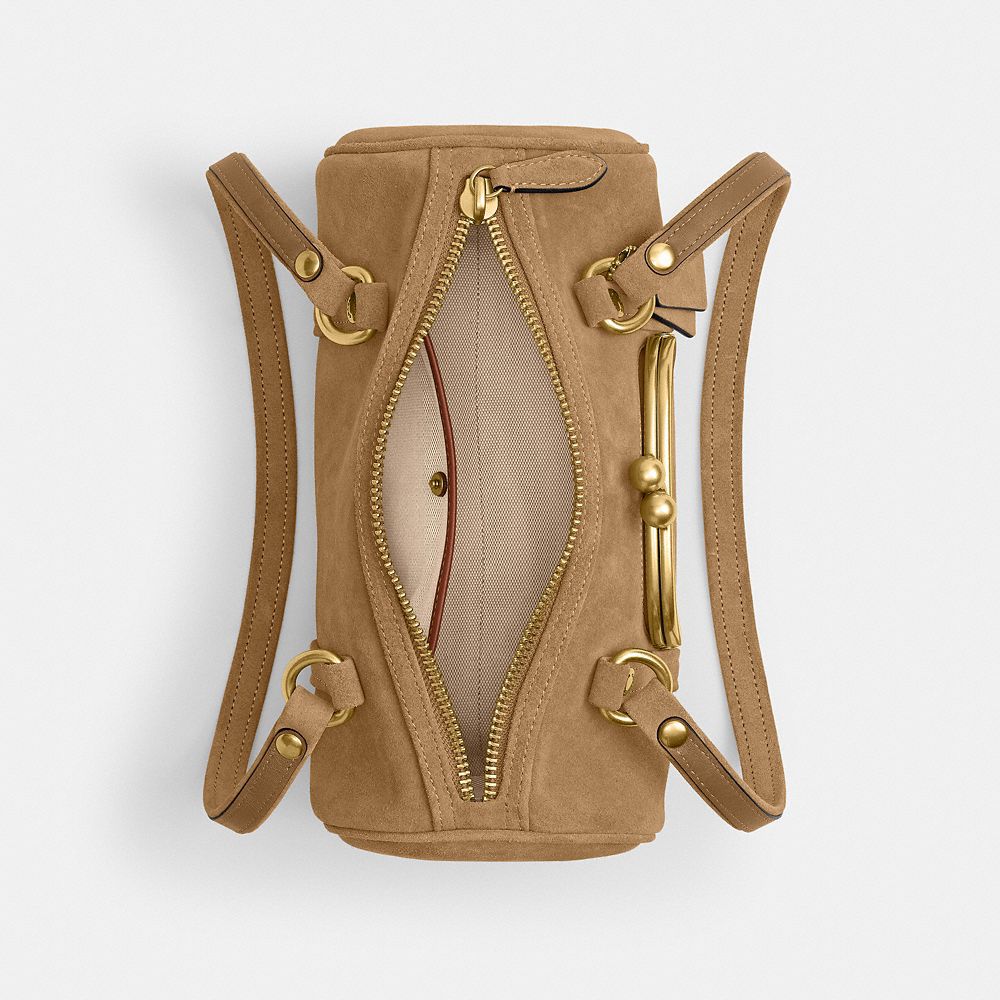 Coach Kisslock Barrel Bag 28 Brass Soul