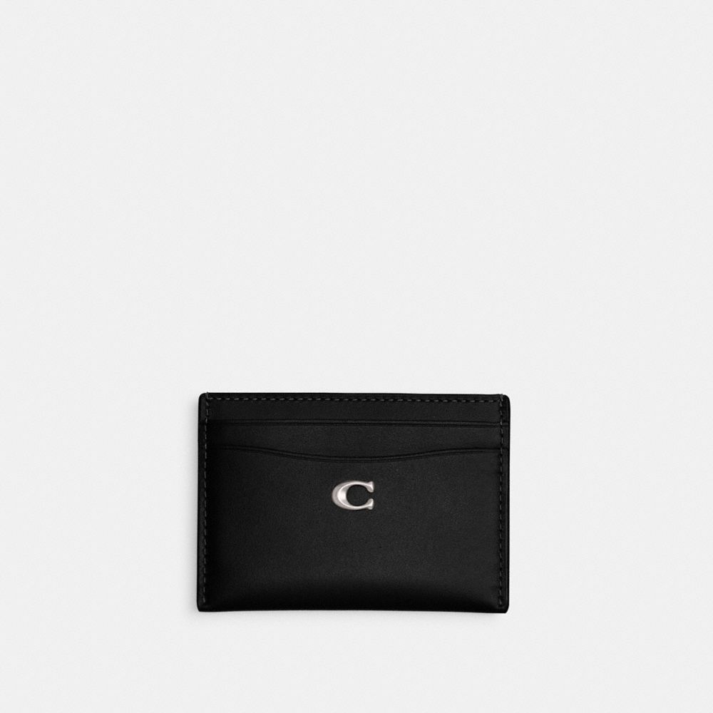 Coach Essential Card Case Silver Black