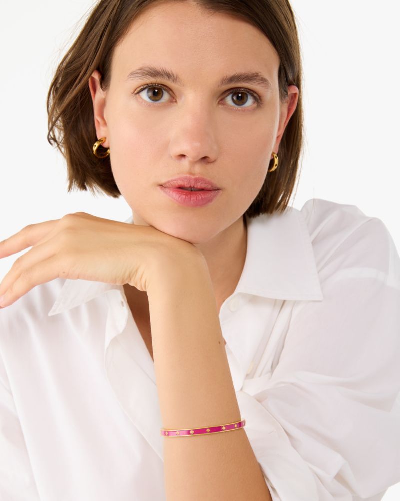Spot The Spade Enamel Hinged Bangle