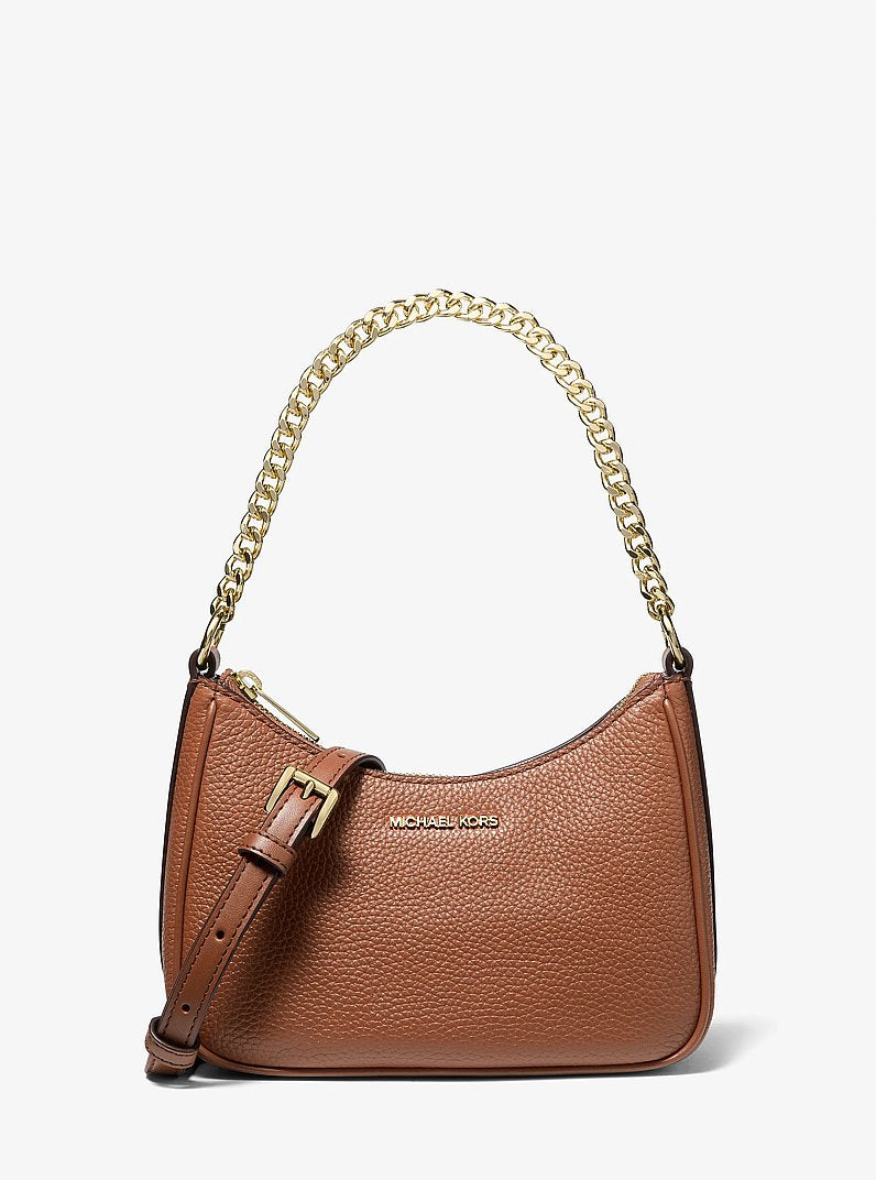 Jet Set Travel Small Pebbled Leather Convertible Crossbody Bag