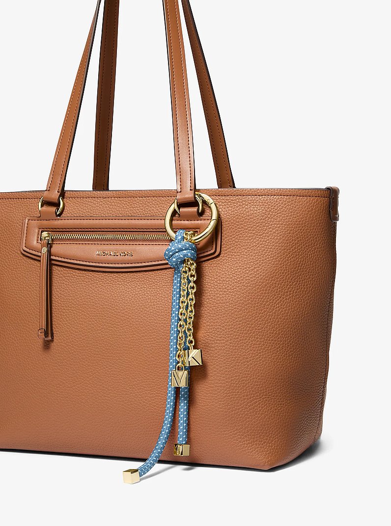 Gold-Tone and Speckled Cord Bag Charm