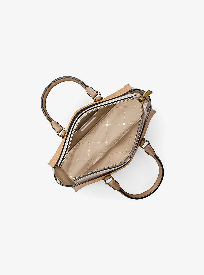 Arden Small Color-Block Signature Logo Messenger Bag
