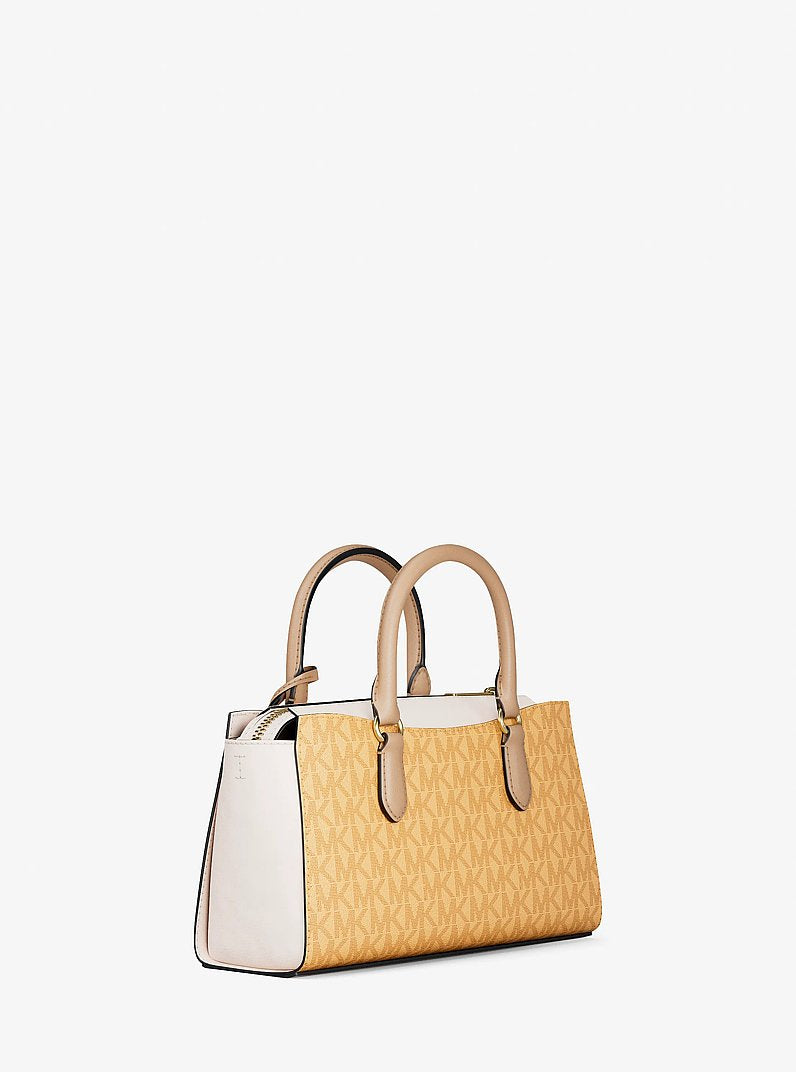 Arden Small Color-Block Signature Logo Messenger Bag