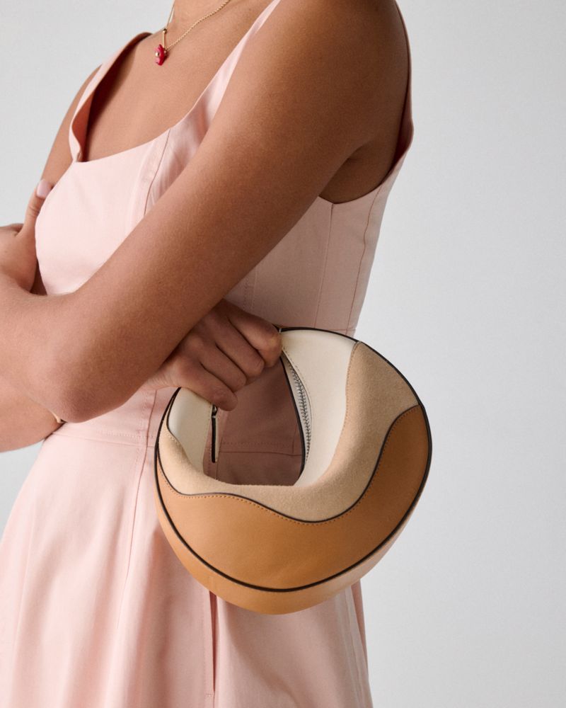 Duo Wavy Suede Crossbody Bag