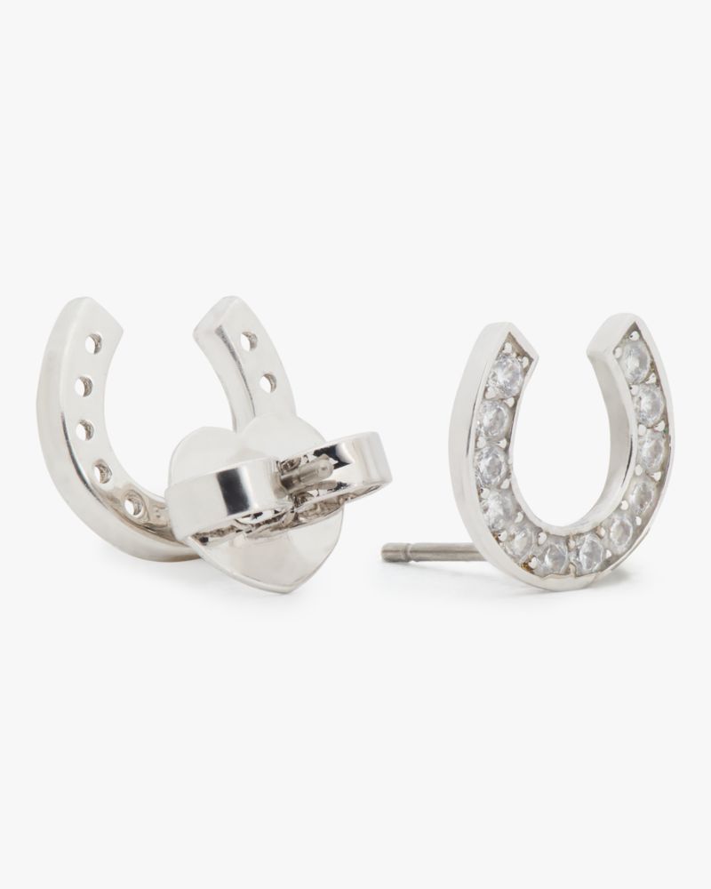 Lucky Charm Pavé Horseshoe Studs