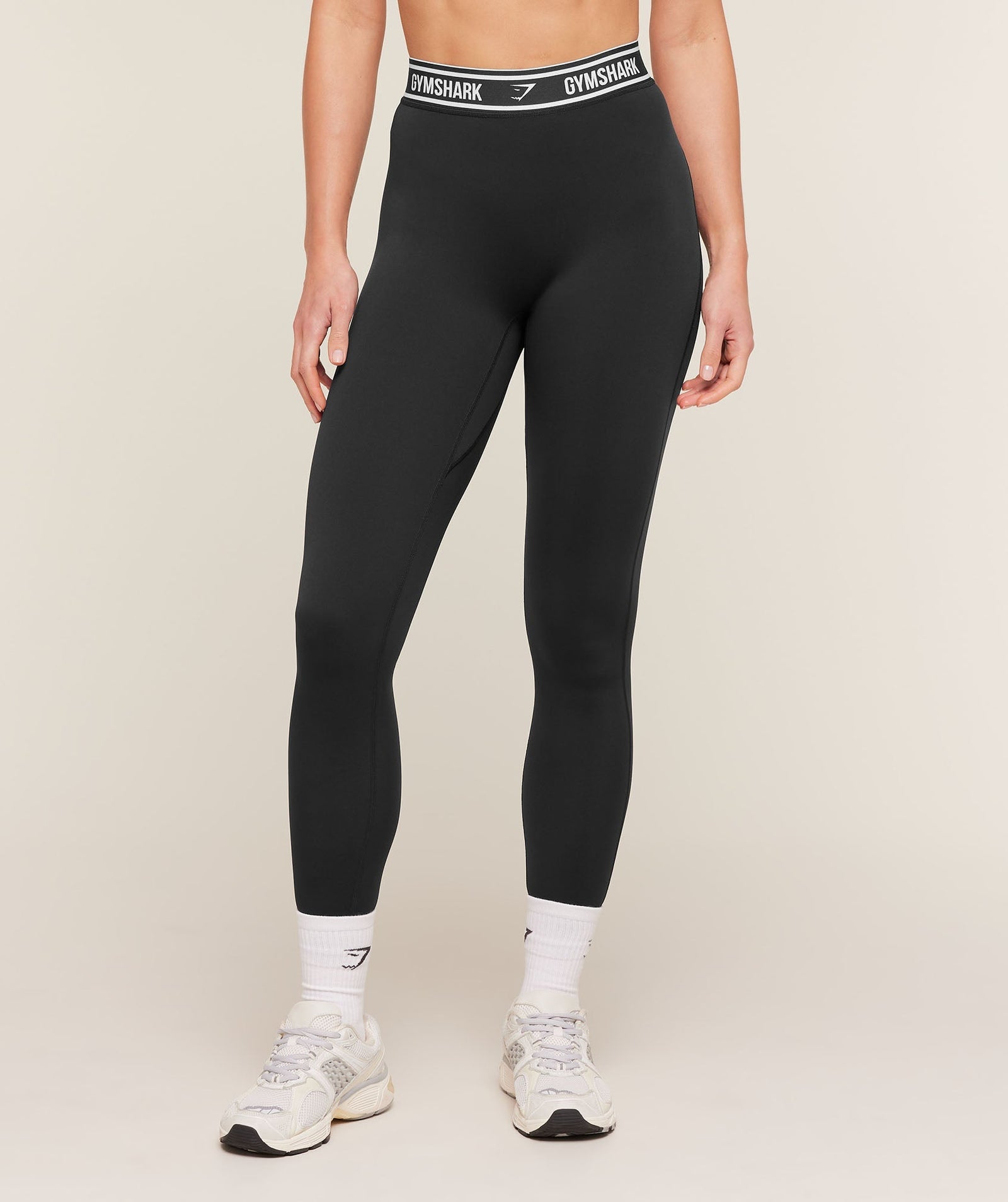 Gymshark Waistband Logo Leggings - Black