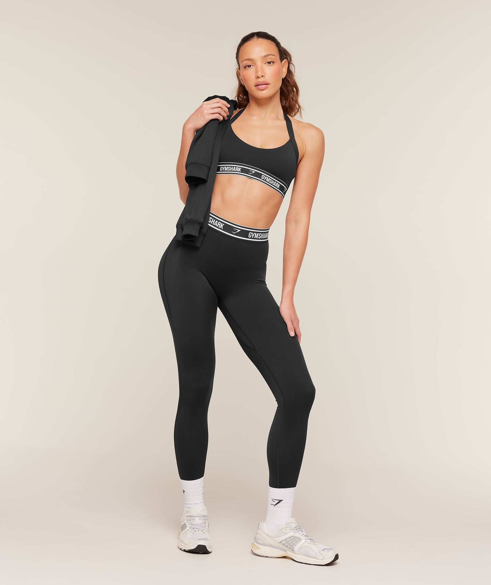 Gymshark Waistband Logo Leggings - Black