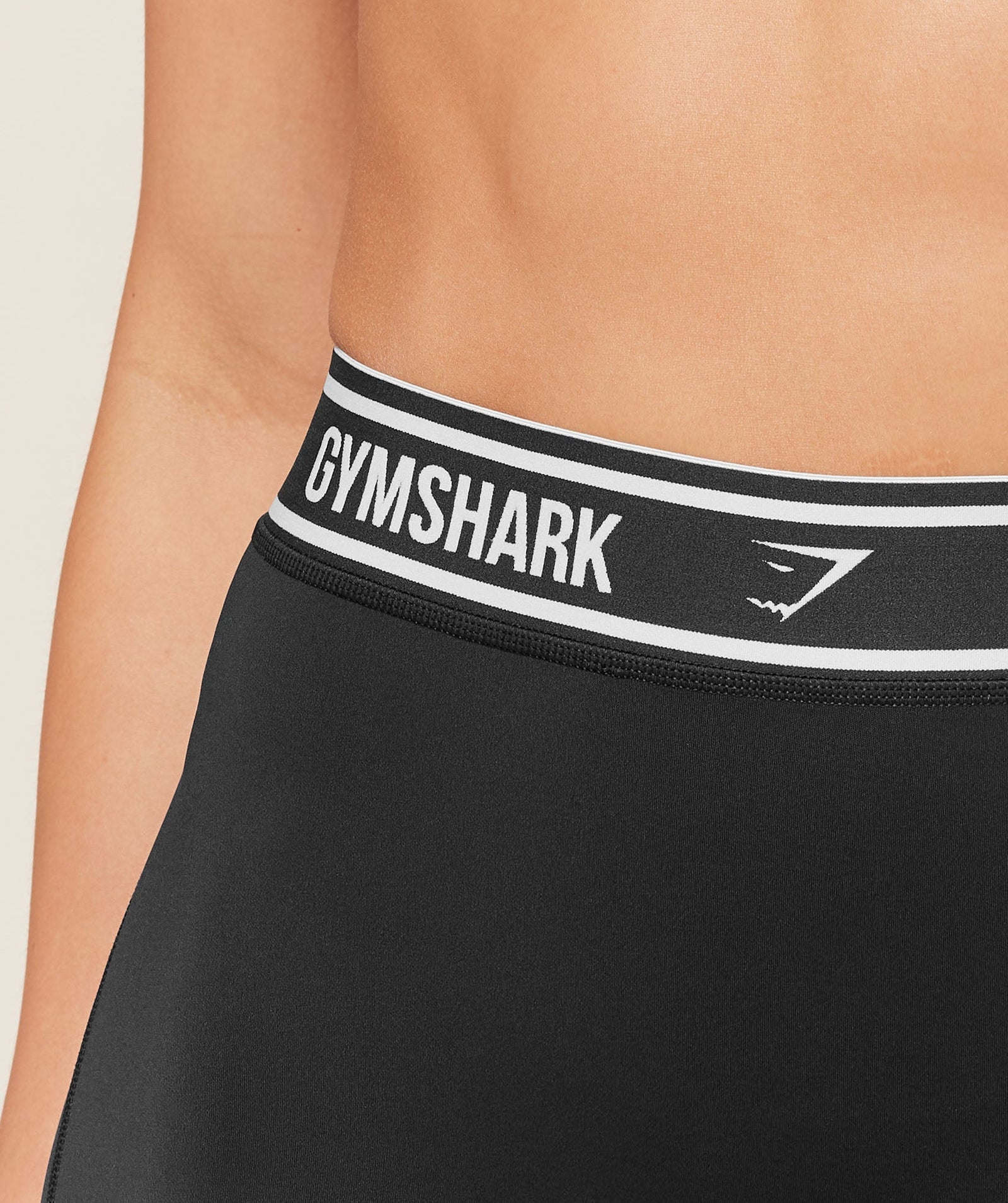 Gymshark Waistband Logo Leggings - Black