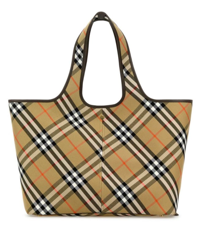 Burberry Beige Vintage Check Medium Tote Bag