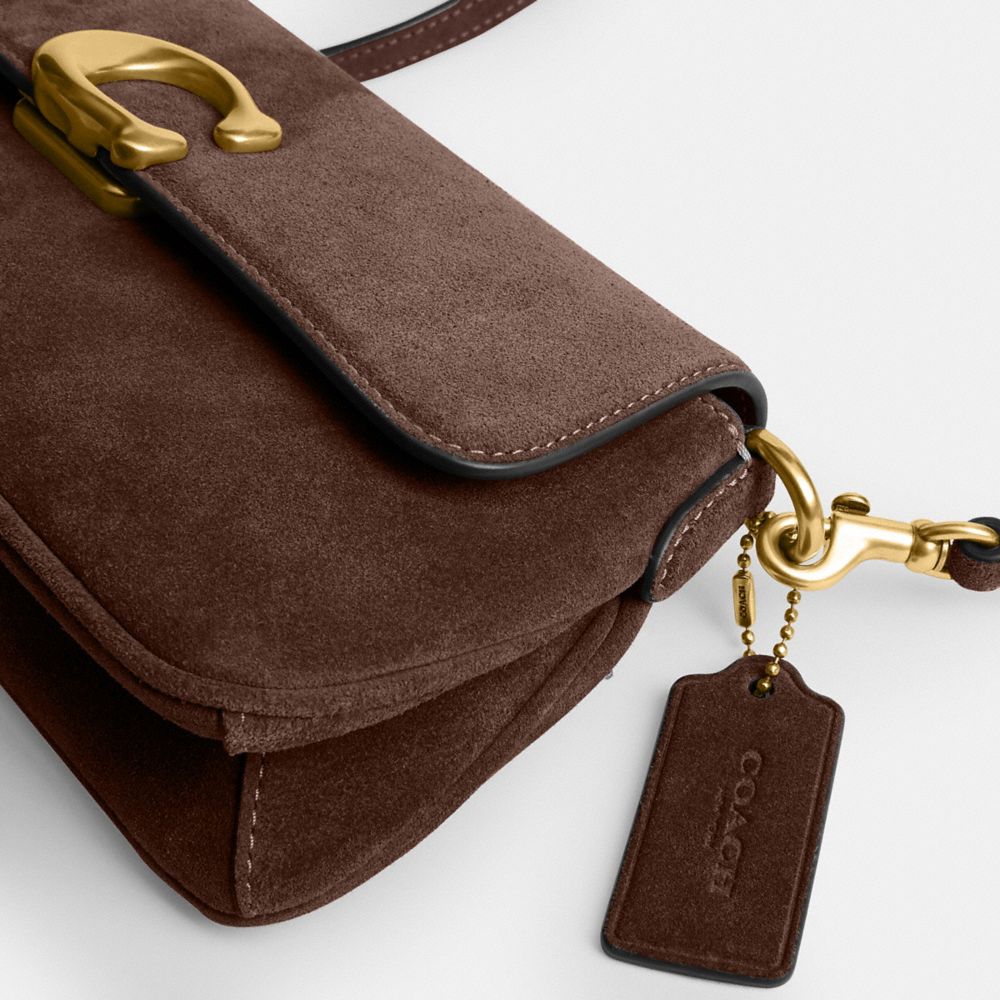 Coach Jet Shoulder Bag Brass Dark Chocolate