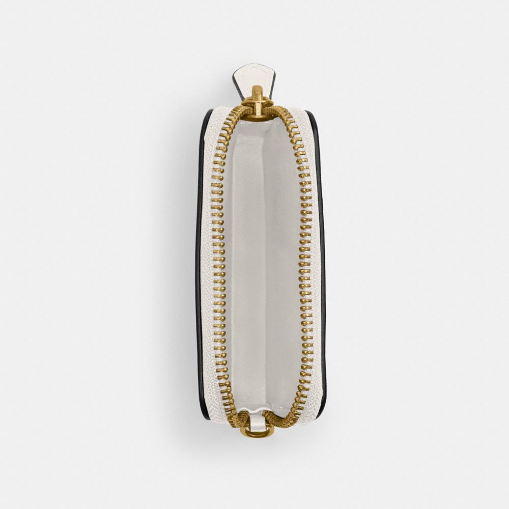 Coach Essential Chain Card Case Brass Chalk