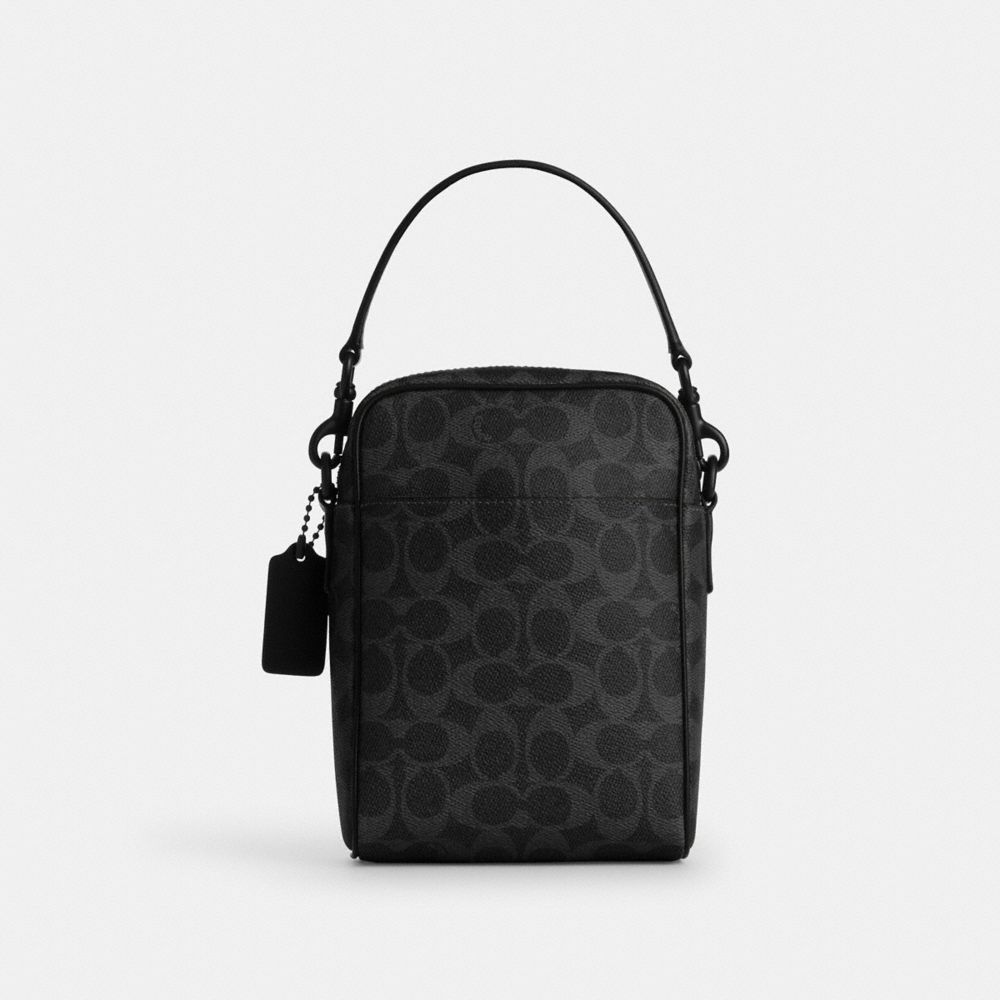Coach Tristan Crossbody Bag 14 In Signature Canvas Matte Black Black Signature