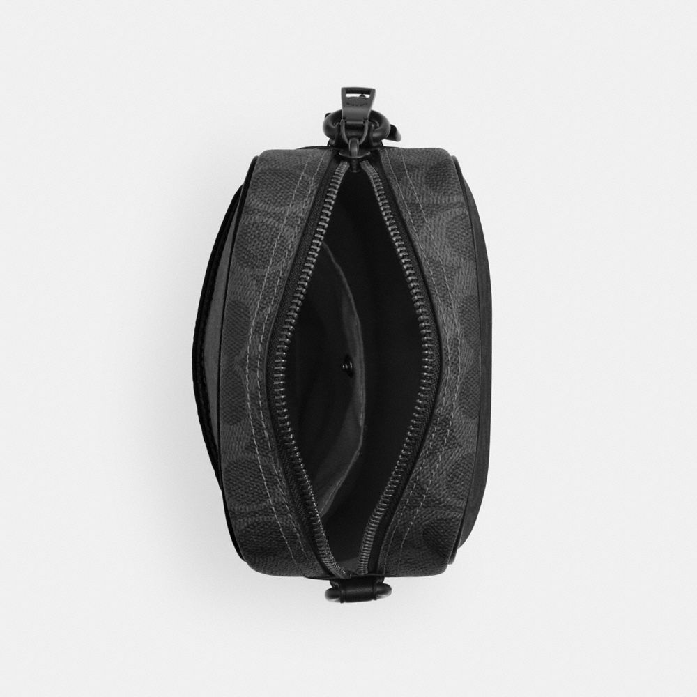 Coach Tristan Crossbody Bag 14 In Signature Canvas Matte Black Black Signature